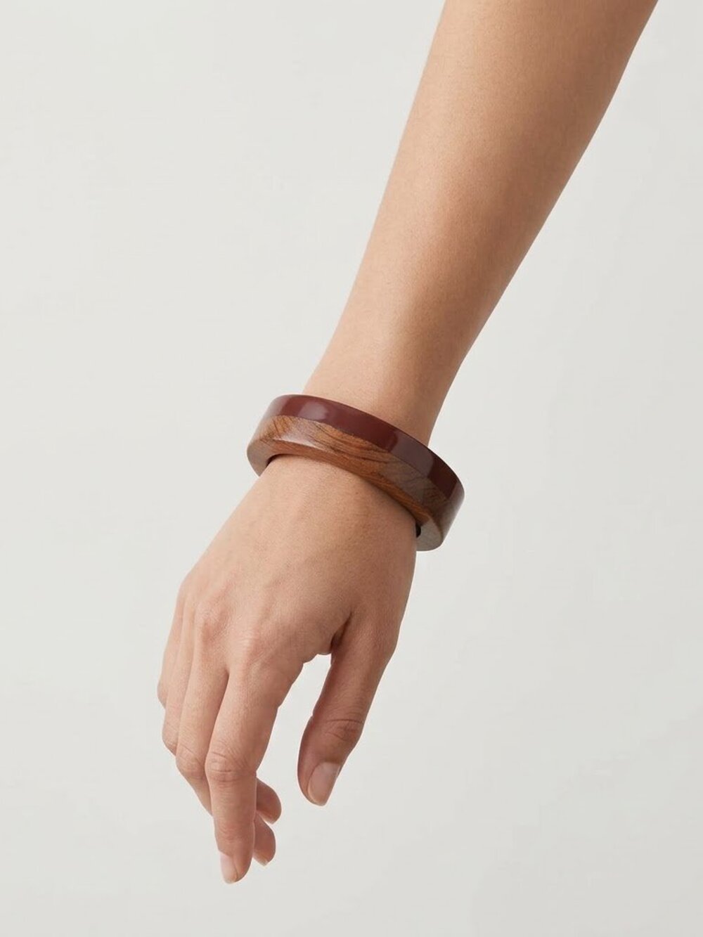 Chunky Brown Wooden Bangle